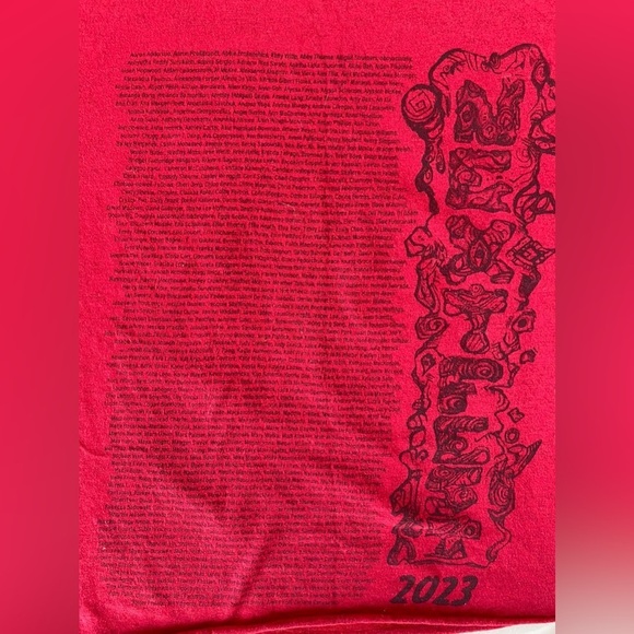 NEXT FEST 2023 Red Graphic Cropped Ribbed Neck Ladies T Shirt in Medium - Picture 6 of 6